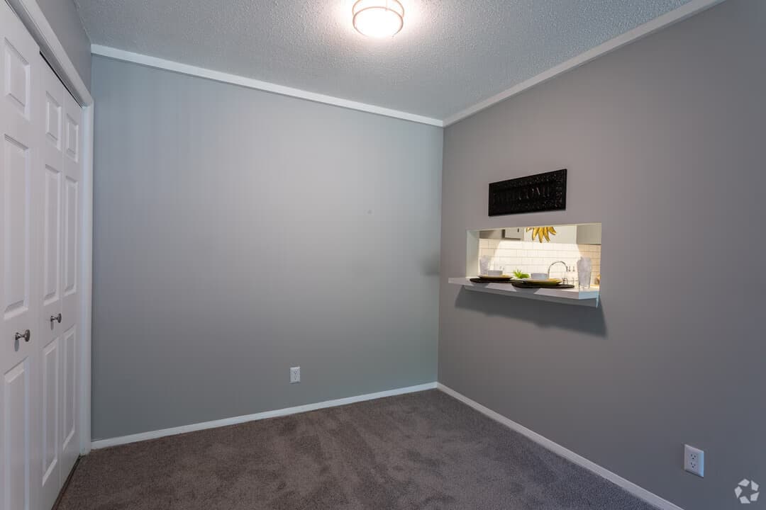 Bright bedroom with pass-through nook